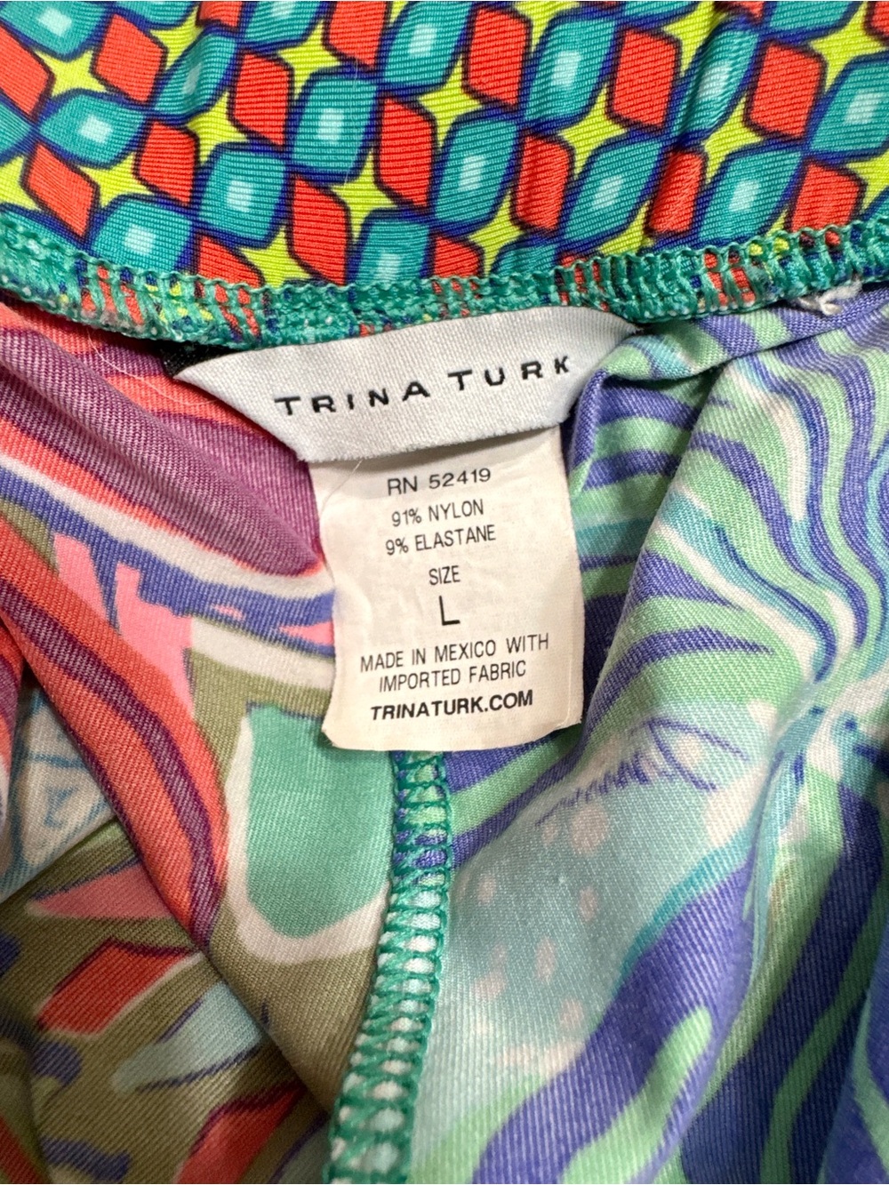 Trina Turk Multicolor Tropical Floral Wide-Leg Palazzo Zanzibar Resort Pants sun - Picture 5 of 6
